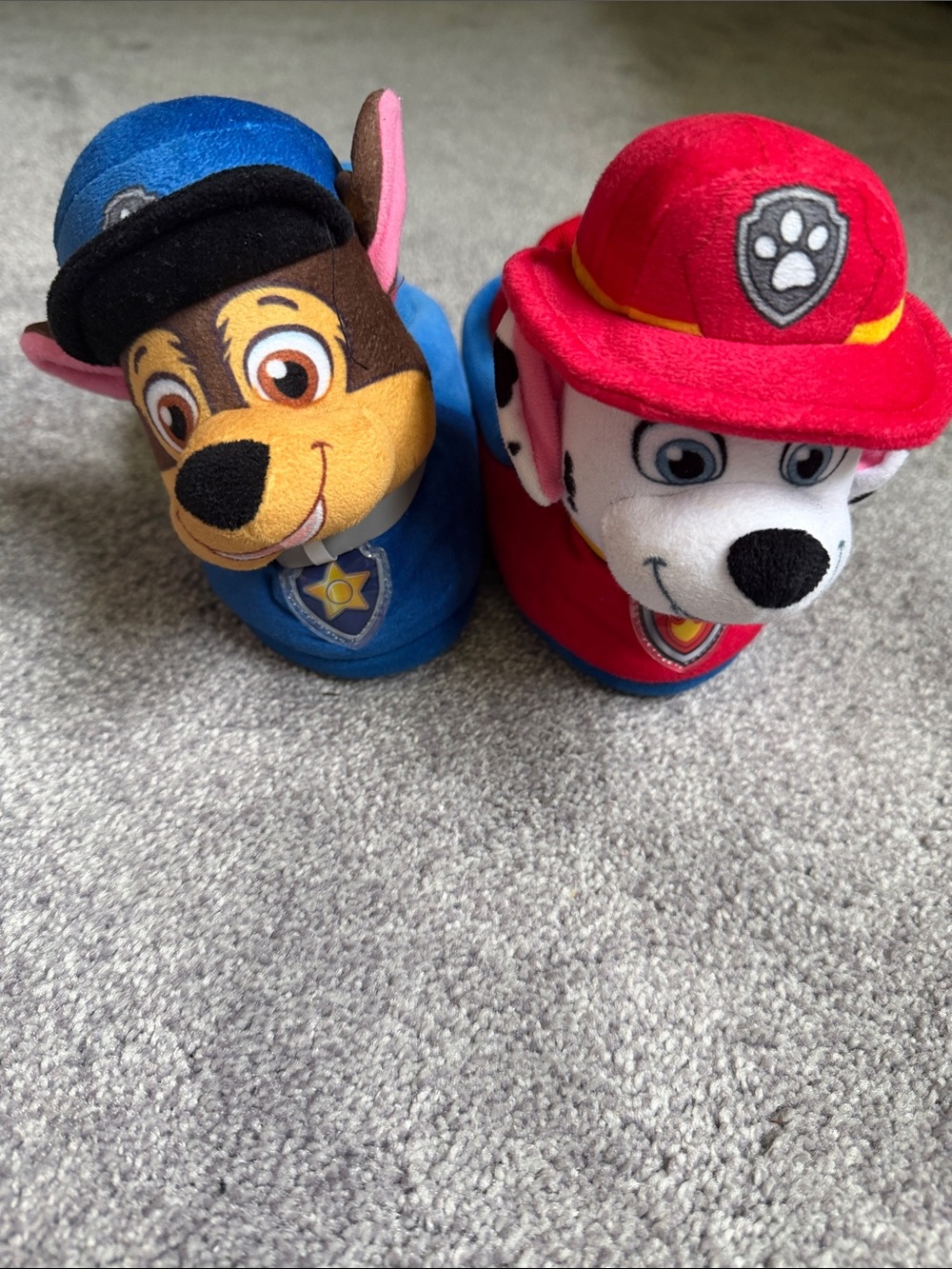 Paw Patrol Chase (Blue) & Marshall (Red) Slippers